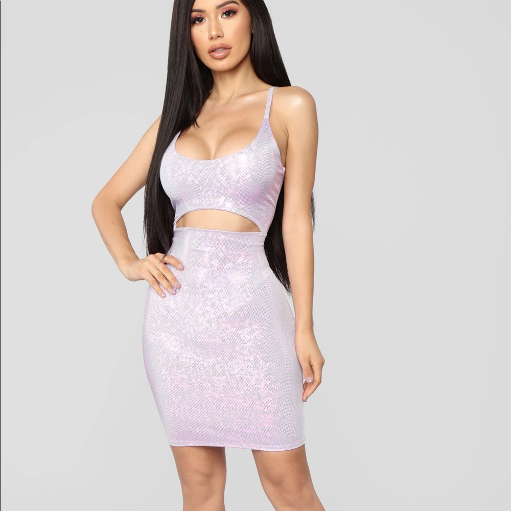 NWT FN SIZE SMALL MINI METALLIC DRESS